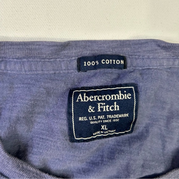 Vintage Y2K Abercrombie & Fitch Embroidery Heathered Short Sleeve Shirt Mens XL - Picture 2 of 6